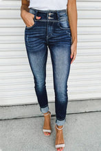 Load image into Gallery viewer, Blue Vintage Two-button High Waist Skinny Jeans LC7874147-5
