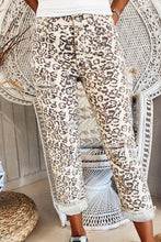 Load image into Gallery viewer, Leopard Raw Hem Straight Legs Pants
