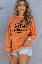 Load image into Gallery viewer, Orange Witch Please Halloween Graphic Corded Sweatshirt

