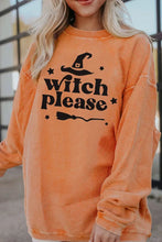 Load image into Gallery viewer, Orange Witch Please Halloween Graphic Corded Sweatshirt
