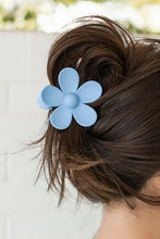 Load image into Gallery viewer, Sky Blue Flower Hair Claw Clip
