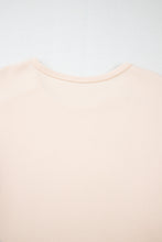 Load image into Gallery viewer, Online Beige Plus Size Flower Patched Side Slits Crewneck Top
