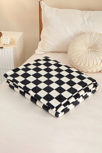 Online Chestnut Checkerboard Printed Soft Throw Blanket 120*200cm