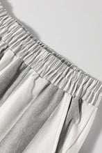 Load image into Gallery viewer, Online Gray Stripe Mixed Print Short Sleeve Top and Pocketed Shorts Set
