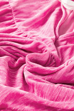 Load image into Gallery viewer, Online Strawberry Pink Flounce Sleeve Tiered Ruffled Velvet Mini Dress
