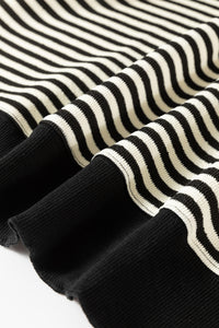 Online Pink Stripe Loose Drop Shoulder Long Sleeve Top