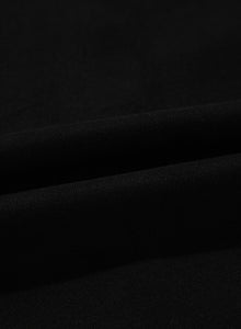 Online Black Solid Seamed Zipper Jacket and Drawstring Waist Pants Set
