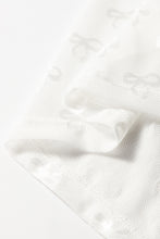 Load image into Gallery viewer, Online White Mesh Bow Pattern Long Sleeve Top
