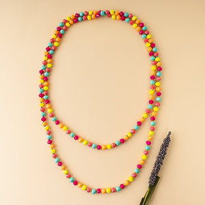 New Crystal Beaded Necklace- multicolor