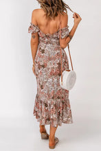 Load image into Gallery viewer, Off-the-shoulder Ruffle Floral Dress
