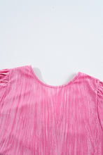 Load image into Gallery viewer, Online Strawberry Pink Flounce Sleeve Tiered Ruffled Velvet Mini Dress
