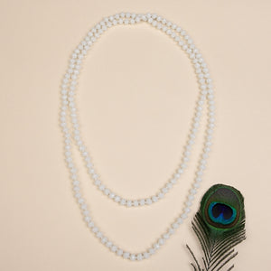Crystal Beaded Necklace-White
