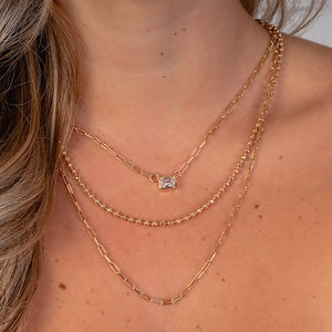 Layered Chain Necklace-Gold