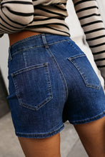 Load image into Gallery viewer, Online Bluing Asymmetric Wrapped Buttoned High Waist Denim Shorts
