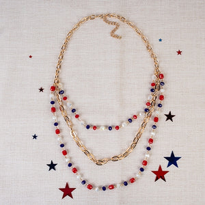 Layered 4th of July Necklace