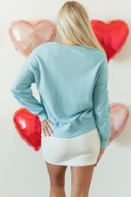 Load image into Gallery viewer, Online Apricot Pink Sequined Bowknot Drop Shoulder Oversized Sweatshirt

