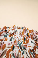Load image into Gallery viewer, Online Brown Abstract Printed Puff Sleeve Button Up Braided Belt Mini Dress
