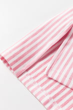 Load image into Gallery viewer, Online White Stripe Patchwork Bracelet Sleeve Plus Size T Shirt
