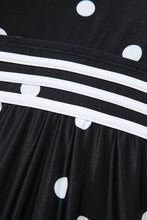 Load image into Gallery viewer, Online Black Polka Dot Trim V Neck Plus Size Swim Dress

