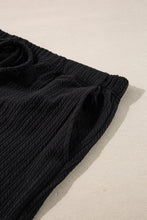 Load image into Gallery viewer, Online Black Textured Hoodie and Shorts Plus Size Two Piece Set
