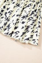 Load image into Gallery viewer, Online Black Ribbed Knit Patchwork Printed Belted A-line Dress
