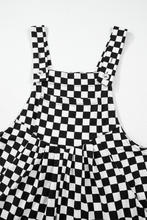 Load image into Gallery viewer, Online Black Checkered Print Pocketed Wide Leg Jumpsuit
