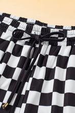 Load image into Gallery viewer, Online Rose Checkered Drawstring Elastic Waist Casual Shorts
