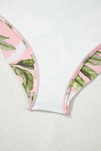 Load image into Gallery viewer, Online Pink Tropical Asymmetric Cut out Halter Backless One Piece Swimwear
