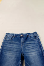 Load image into Gallery viewer, Online Dirty blue Plus Size High Waist Side Slits Flare Jeans
