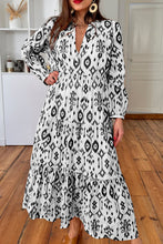 Load image into Gallery viewer, Online Black Western Abstract Geometric Printed Maxi Dress
