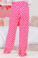 Load image into Gallery viewer, Online Pink Checkered Buttoned Shirt and High Waist Pants Pajama Set
