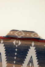 Load image into Gallery viewer, Online Brown Western Aztec Collared Button-up Sweatshirt
