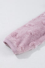 Load image into Gallery viewer, Online Lavendula Textured Leopard Fleece Loose Two Piece Lounge Set
