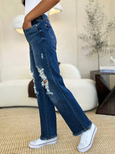 Load image into Gallery viewer, Online Judy Blue Full Size Mid Rise Distressed Raw Hem Jeans
