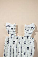 Load image into Gallery viewer, Online Black Bow Print Smocked Square Neck Ruffle Tiered Maxi Dress
