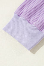 Load image into Gallery viewer, Online Orchid Petal Plus Size Waffle Knit Exposed Seam Flowy Top
