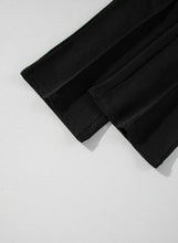Load image into Gallery viewer, Online Black Solid Seamed Zipper Jacket and Drawstring Waist Pants Set

