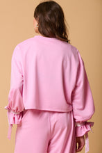 Load image into Gallery viewer, Online Bonbon Solid Color Drawstring Long Sleeve Top and Pants Set

