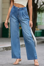Load image into Gallery viewer, Blue Slouchy Wide Leg Jeans
