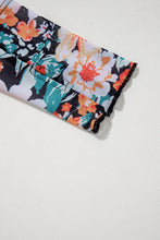 Load image into Gallery viewer, Online Orange Floral Mesh Slim Long Sleeve Crop Top
