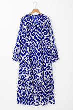 Load image into Gallery viewer, Online Black Western Abstract Geometric Printed Maxi Dress
