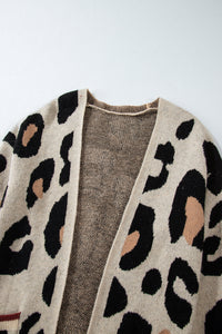 Online Leopard Animal Print Open Midi Cardigan