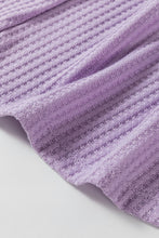 Load image into Gallery viewer, Online Orchid Petal Plus Size Waffle Knit Exposed Seam Flowy Top
