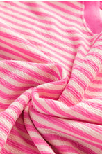 Load image into Gallery viewer, Online Pink Stripe Loose Drop Shoulder Long Sleeve Top

