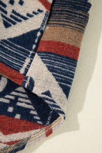 Online Brown Western Aztec Collared Button-up Sweatshirt