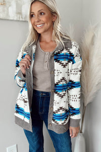 Online Pink Western Sherpa Textured Trim Jacket