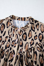 Load image into Gallery viewer, Jet Stream Oversized Leopard Print Balloon Sleeve Casual Shirt
