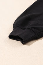 Load image into Gallery viewer, Online Black Zipper Stand Neck Top and Wide Leg Pants Set
