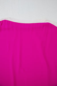 Online Rose Red Oversized Color Block Boat Neck Tunic Blouse