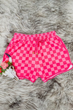 Load image into Gallery viewer, Online Rose Checkered Drawstring Elastic Waist Casual Shorts
